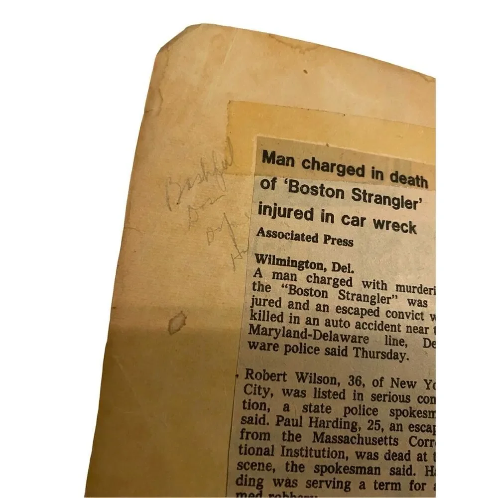 The Boston Strangler With Newspaper Clipping By Gerold Frank Paperback Book Nove